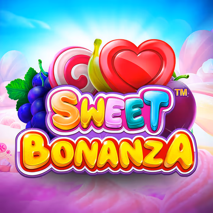 Sweet Bonanza cascade slot with multipliers up to 21,100x your stake